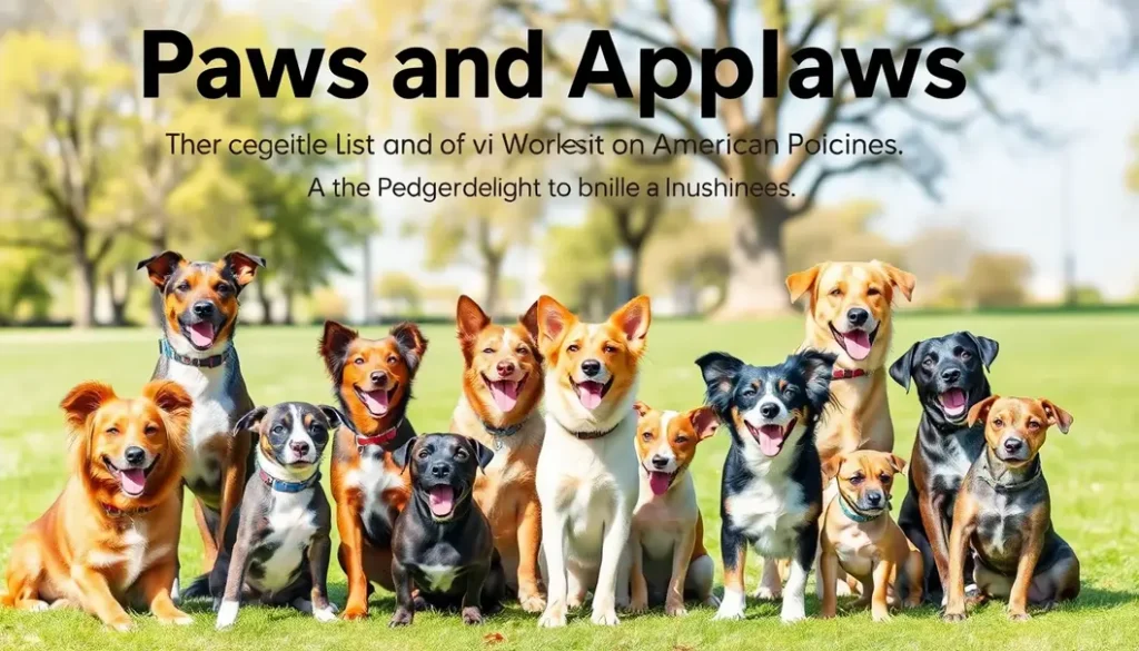 A collection of diverse dog breeds playing in a sunny park.