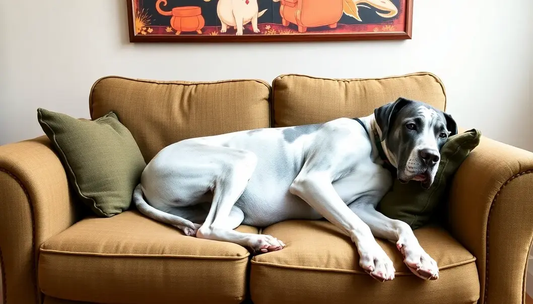 A Beagle caught red-handed in a sock heist.
