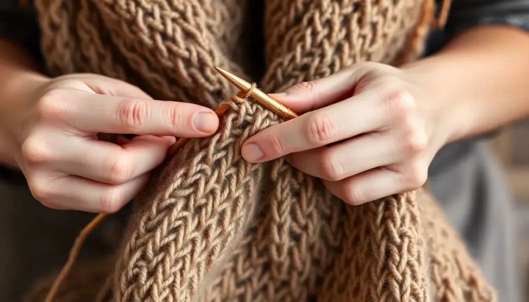 A couple discovering knitting tools, embracing their new shared hobby.